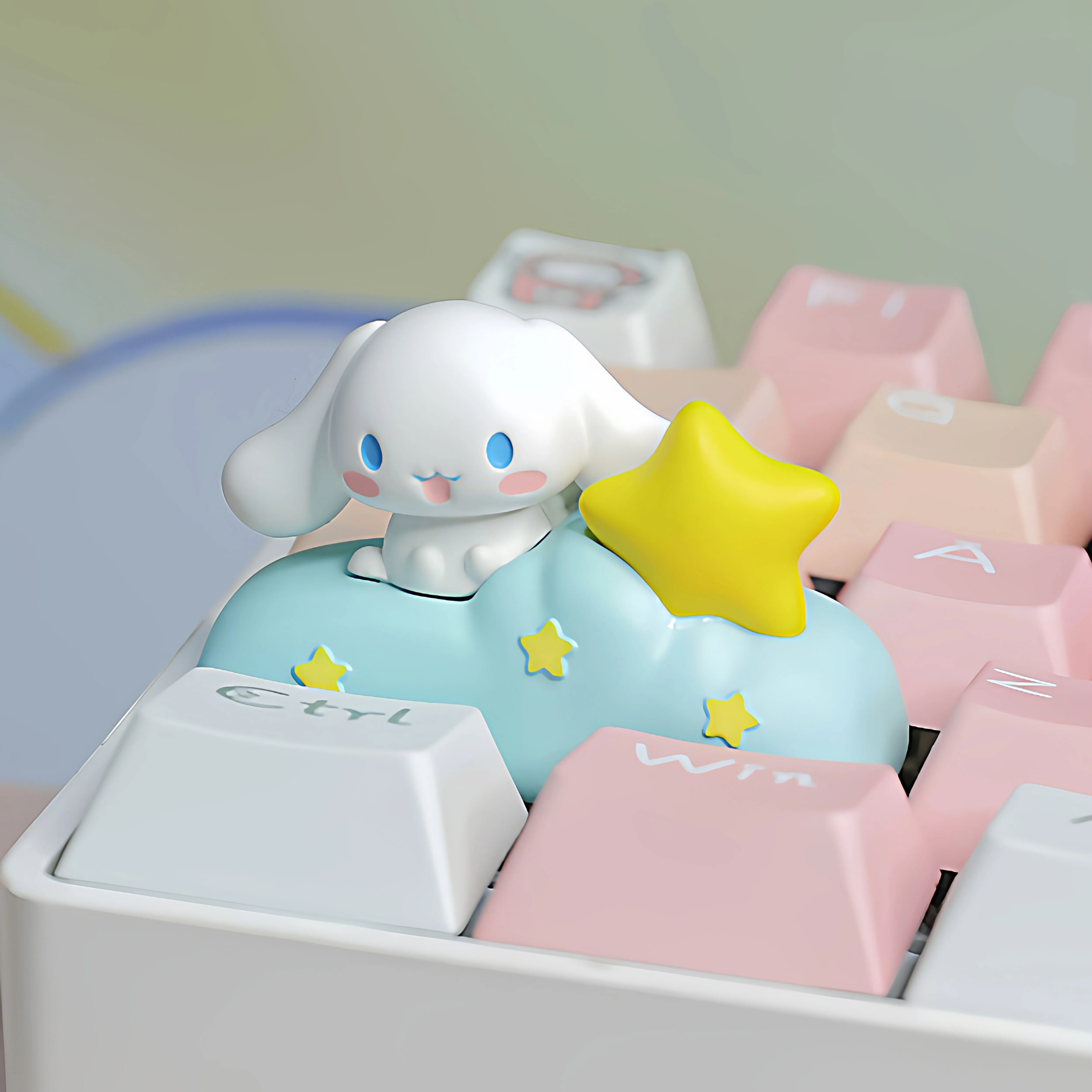 

Knock Berry Nebula Yugui Dog Personalized Keycap Cute Single Cartoon Three-dimensional Creative Mechanical Keyboard Hat Gift Fem
