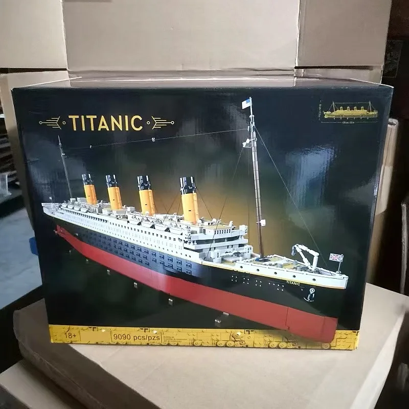С оригинальной коробкой 99023, совместимый с 10294 Титаник, большой круизный корабль, пароход, кирпичи, строительные блоки, игрушки «сделай сам», подарки для любви