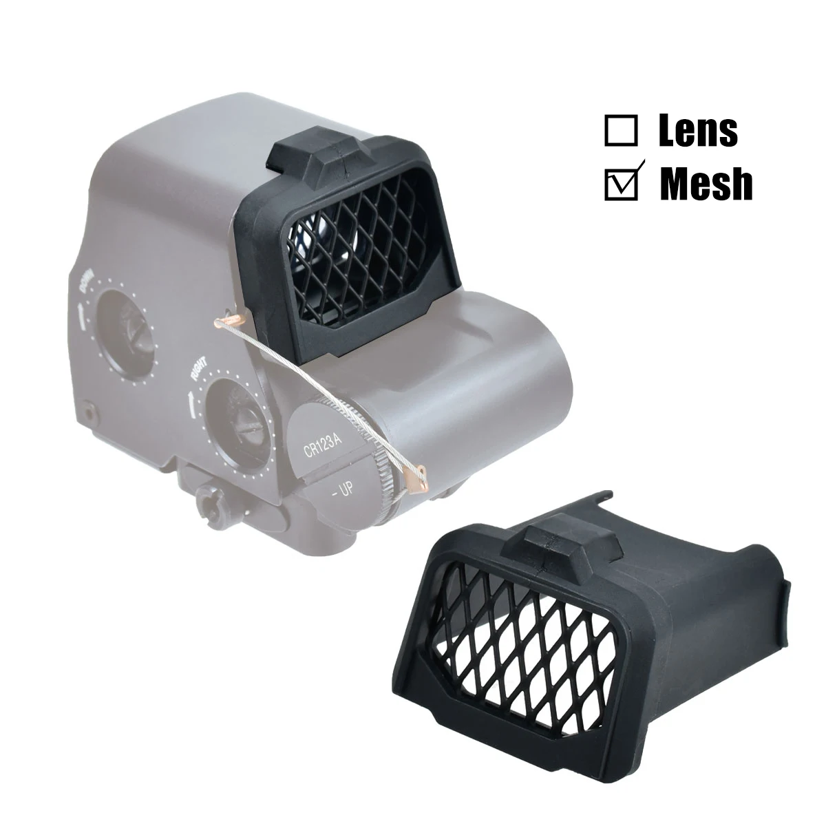 Tactical EOTECH 558 Lens & Mesh Cap Protective Cover Red Dot Sight for EOTECH 558 2.0 3.0 Red Dot Sight Shooting Hunting Airsoft