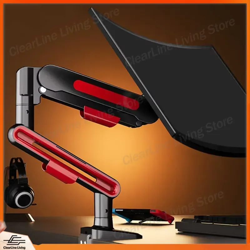 Adjustable Single Monitor Mount Desktop Bracket for 13-32 Inch Computer Monitor Arm Stand Load 2-10KG VESA 75/100mm