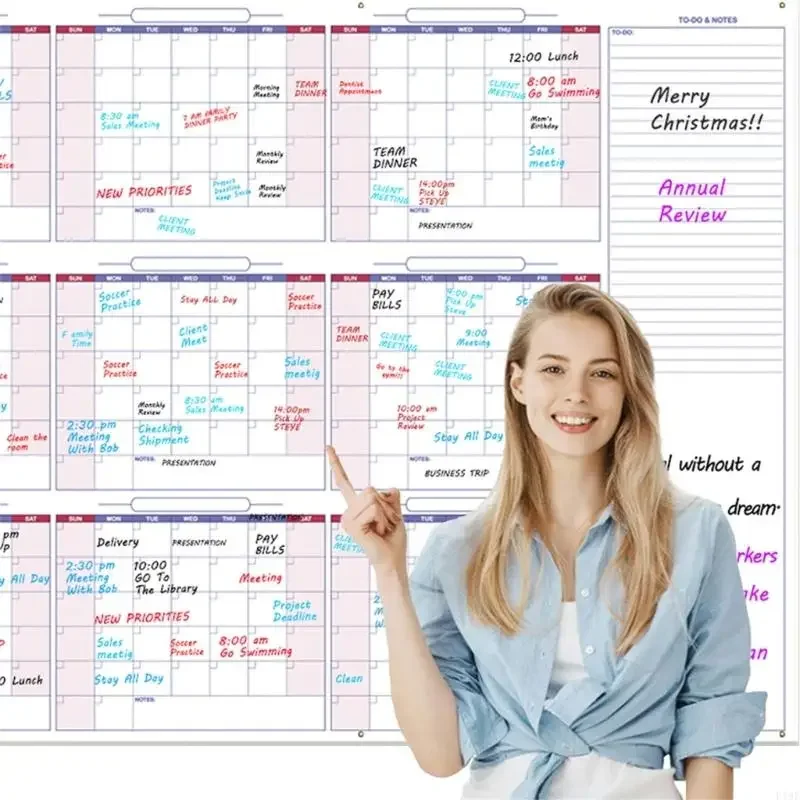 Настенный календарь на 2026 год для просмотра, календарь-ежегодник, стираемый настенный календарь, настенный органайзер для и