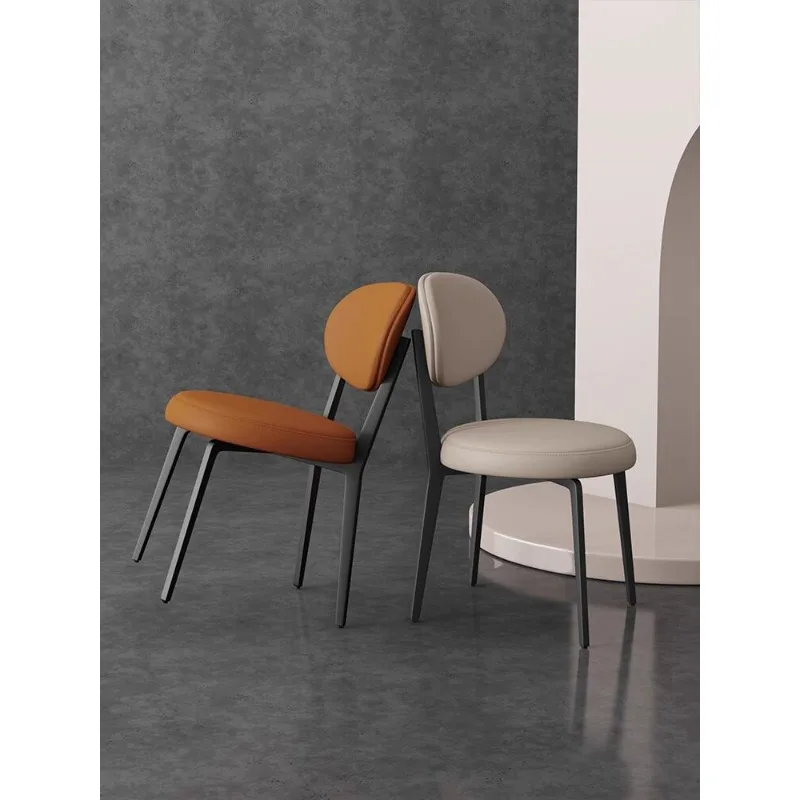 Italian minimalist dining chair household chair light luxury high-end restaurant stool backrest