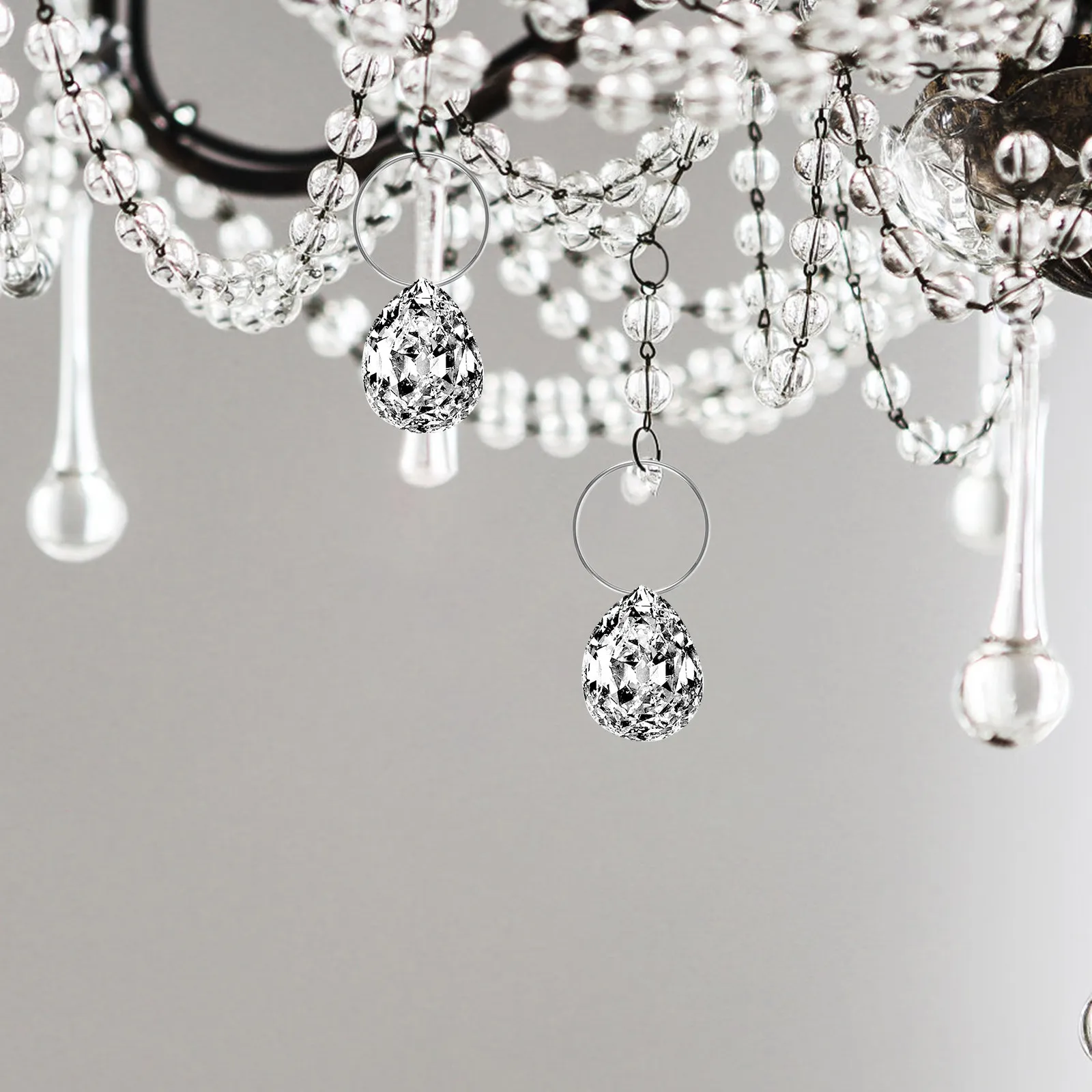 

100 шт. кольца для подвешивания люстр из нержавеющей стали, высокоточные, прочные, надежные, для подвешивания ламп, штор, DIY-проектов, хрустальных подвесок