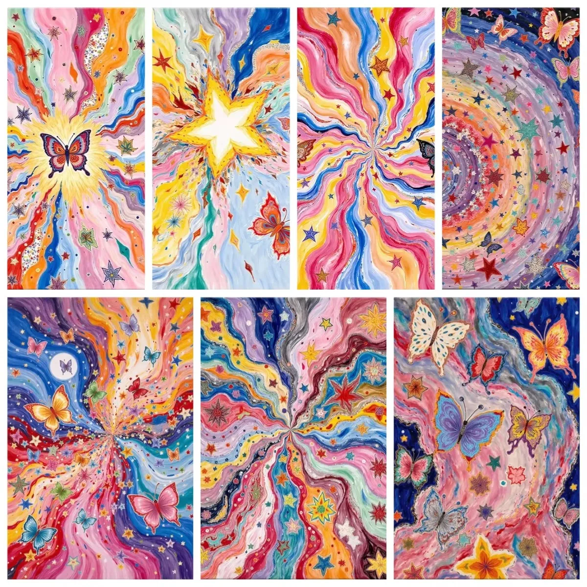 500/1000/1200/2000PCS Jigsaw Puzzle Abstract Butterfly Vibrant Fluid Art DIY Game Family Leisure Activity Art Gift