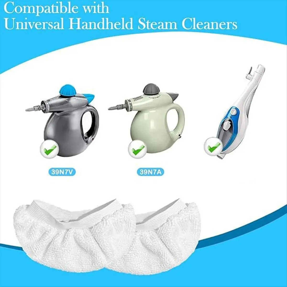 

10 PCS Steam Cleaner Accessories,Universal Reusable Steam Mop Pads, Steam Shot Attachments Handheld Steam Cleaner