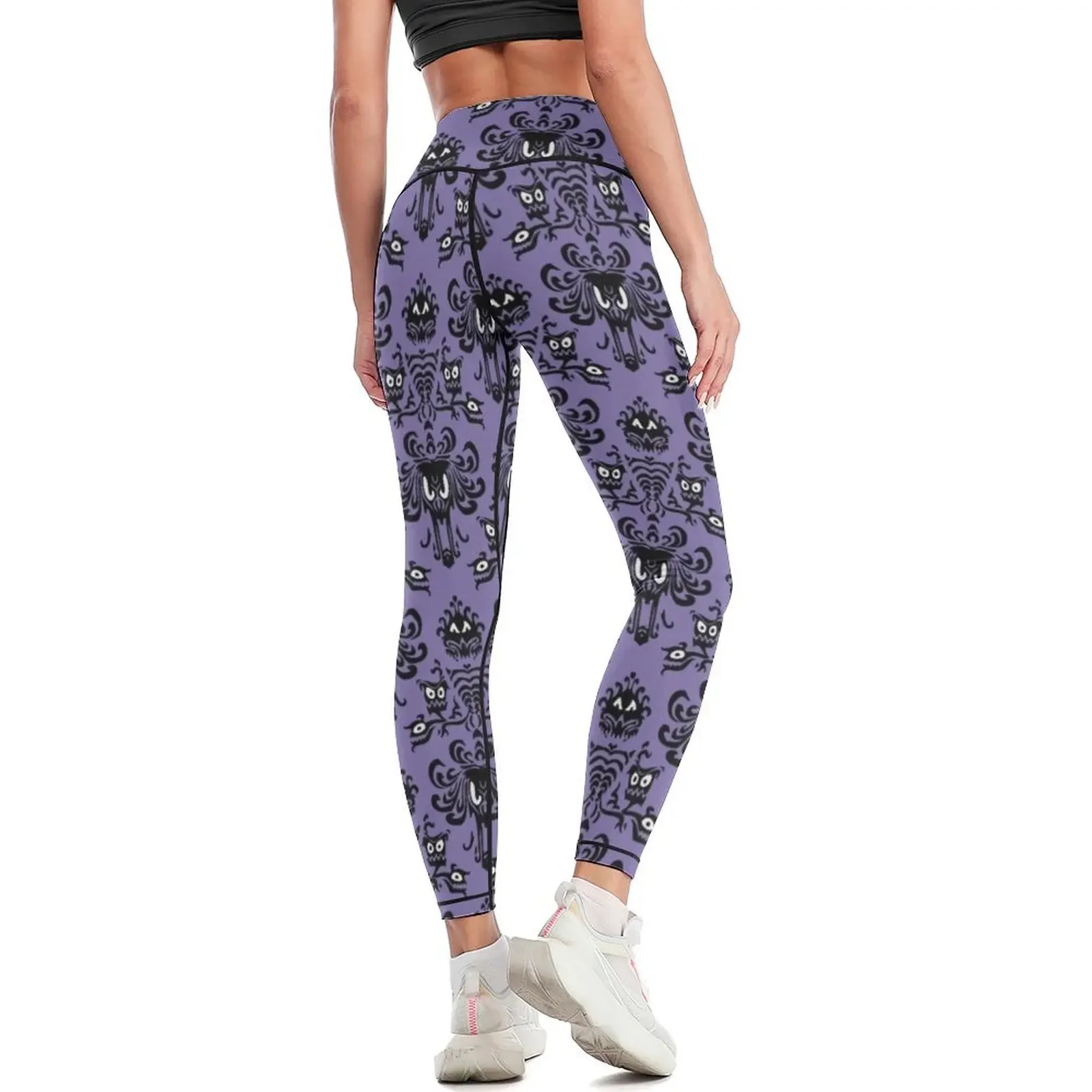 Mansión Encantada Wallpaper Leggings Jogger pantalones Ropa deportiva para mujer Legging deporte cintura alta Leggings para mujer