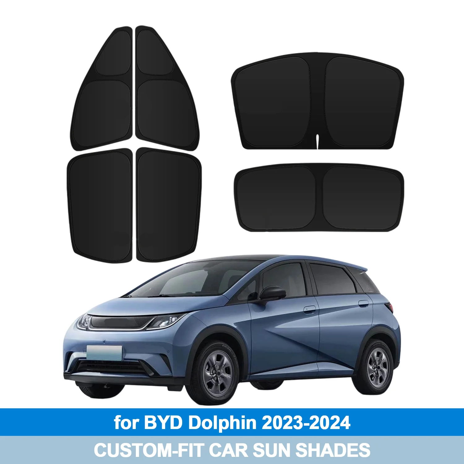

For BYD Dolphin 2023-2024 Windshield Sun Shade Side Window Shades Cover Sun Visor Shield Privacy Protection