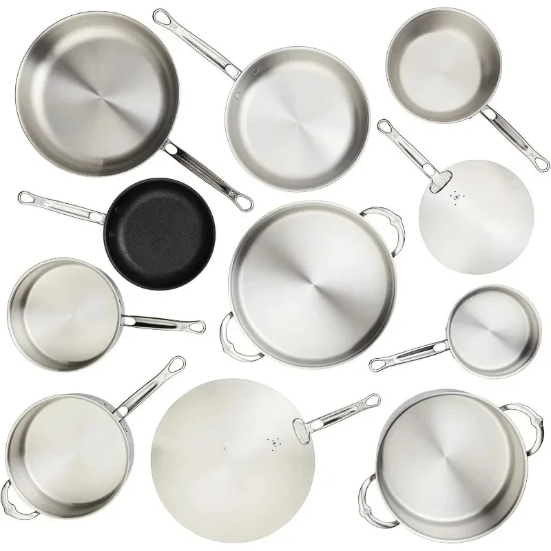 Cookware Set, Induction Cooktop Compatible  Stainless Steel Cookware Set pots and pans set