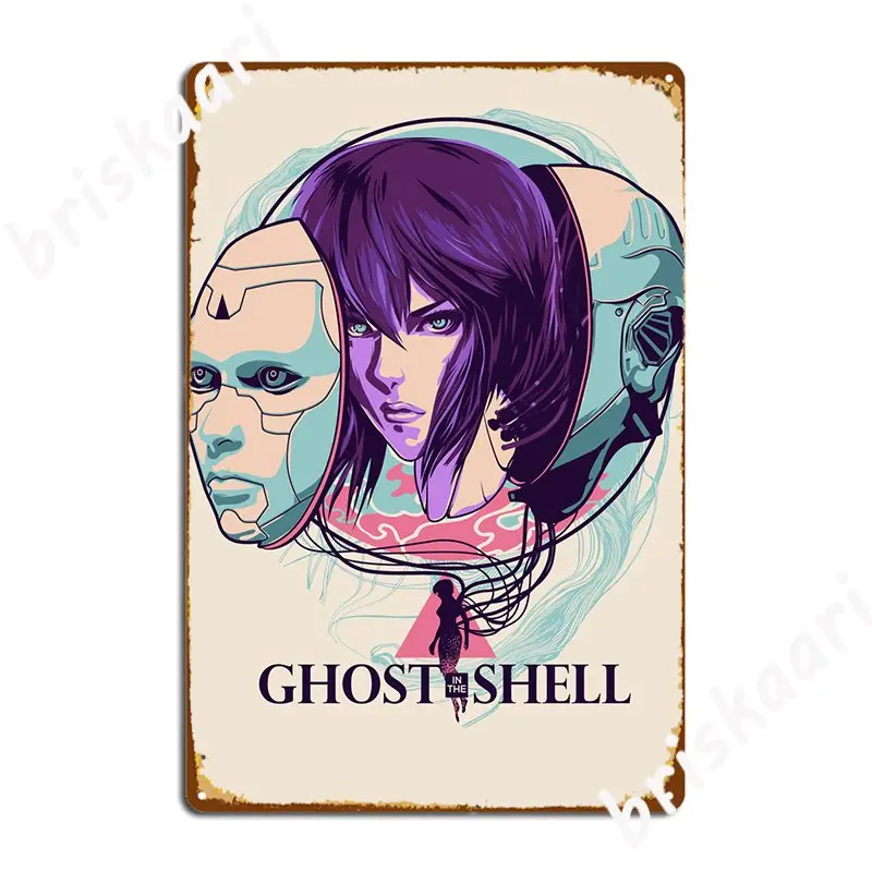 Ghost In The Shell Motoko Metal Sign Pub Garage Plates Cinema Garage Customize Tin Sign Poster