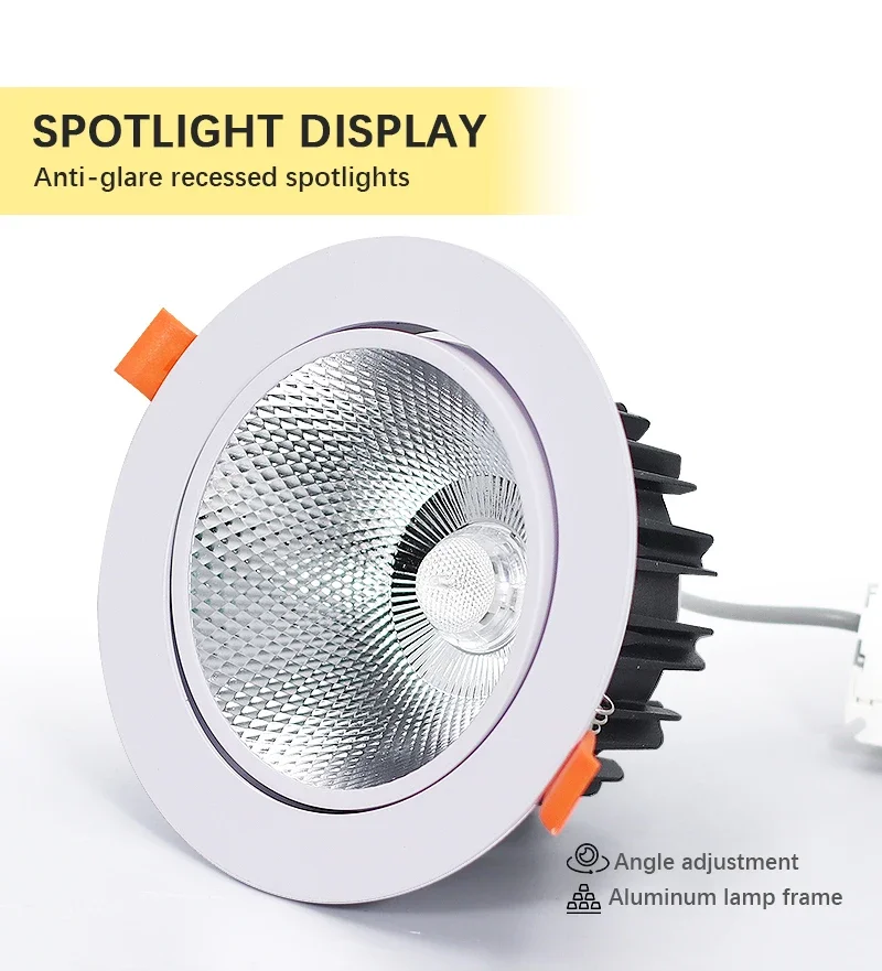 4000K Led Licht 220V Voor Keuken Inbouw Led Downlight Cob Plafondverlichting 12W 20W Ingebouwde Led Spot Binnenverlichting