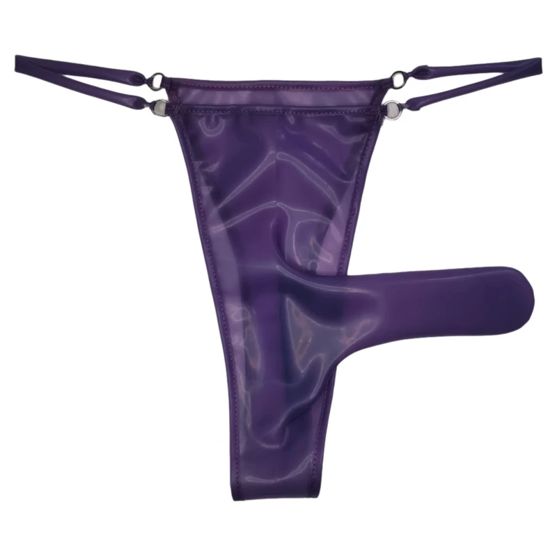 

A Seen Through Male Underwear Soft Latex Thong Transparent Man's Silent T-Briefs Show Dance Club Panties Elastic Pants
