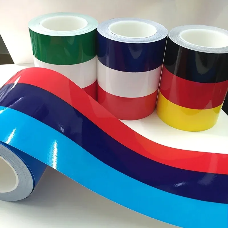 1M Pesonalized Car Sticker ThreeColored For Germany Italy French Russia National Flag Sticker Body Vinyl Decal  Styling Stickers