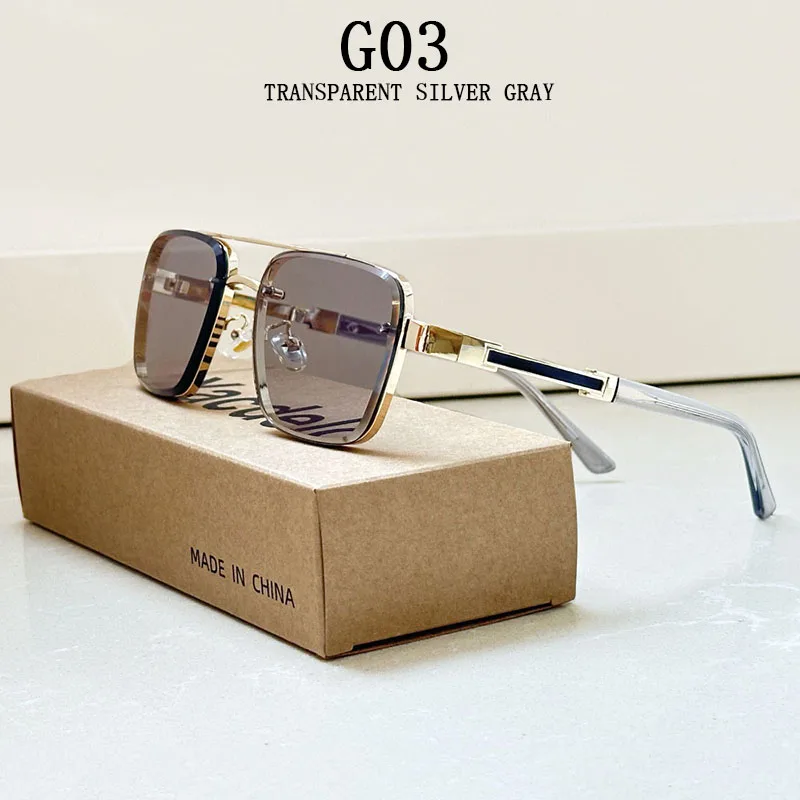 ZUIDID 2025 quadratische Sonnenbrille Männer Luxus Vintage Sonnenbrille Frauen Trendy Retro Mode Gläser Gafas De Sol Hombre Lunette Soleil Femme 6