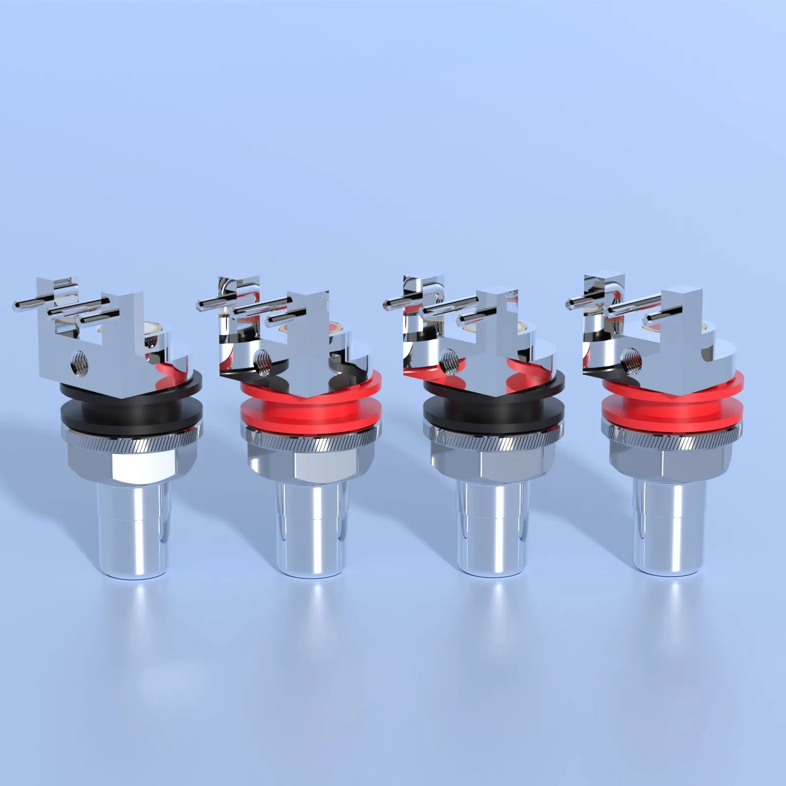 Monosaudio C403G Reines Kupfer, 24 Karat vergoldet, Leiterplattenmontage, Cinch-Buchsen, Anschlussgehäuse, reines Kupfer, rhodinierte Buchse – Detail 5