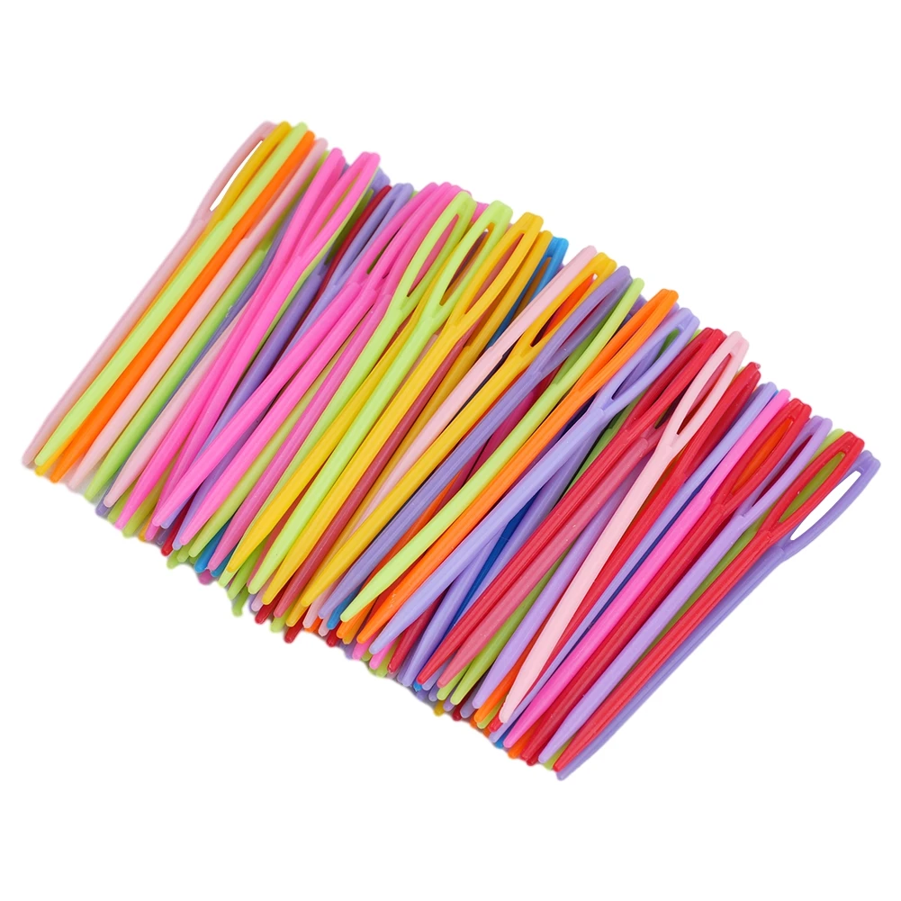 High Quality Children Colorful Plastic 5.5cm 7cm 9cm 15cm Needles Tapestry Sewing Wool Yarn DIY For Clothes Shoes