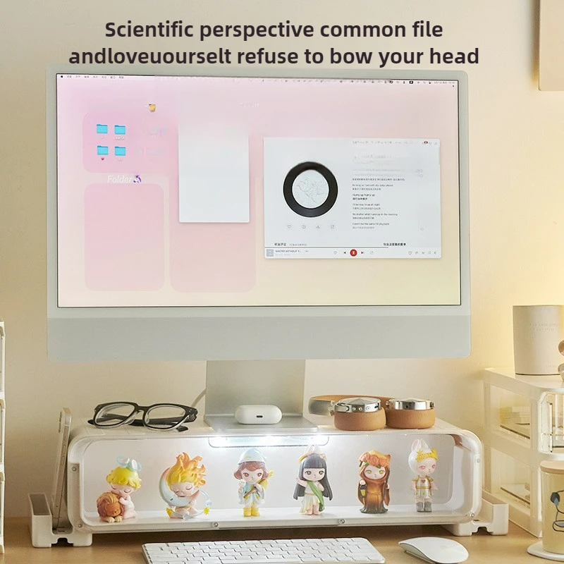 

Пылезащитная коробка Bubble Mart ручной работы для глухой коробки, органайзер для офисного стола с подставкой