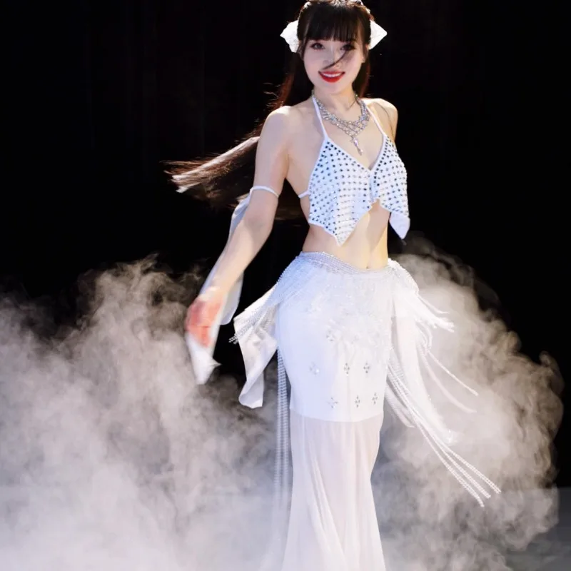 Customized Belly Dance Costume Female Elegant Skirt Practice Oriental Dance Training Suit Women Bellydancing Performance Clothes
