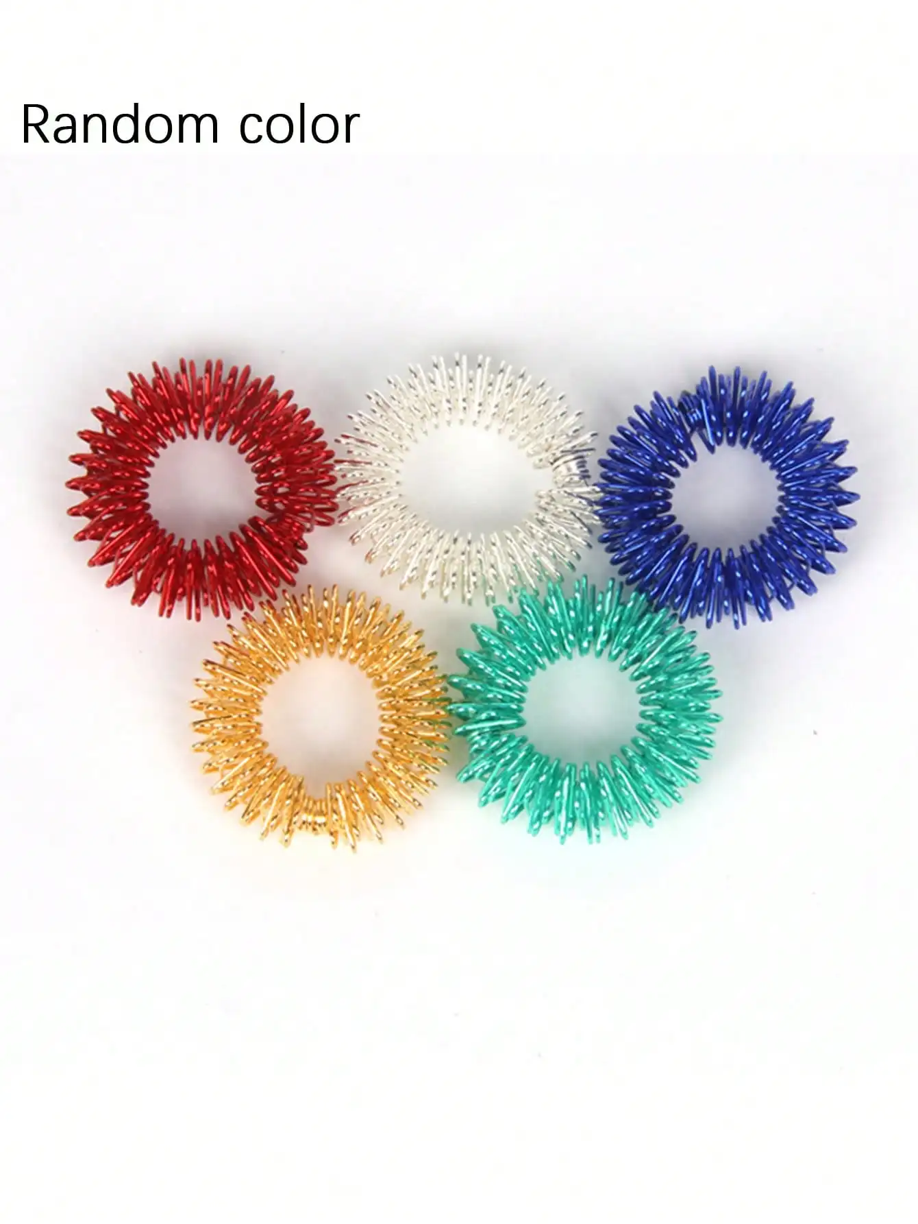 1/5/10PCS 링 프릭 링 및 팔찌 마사지 세트, 손 스트레스 완화에 사용 Fidget 감각 장난감 무작위