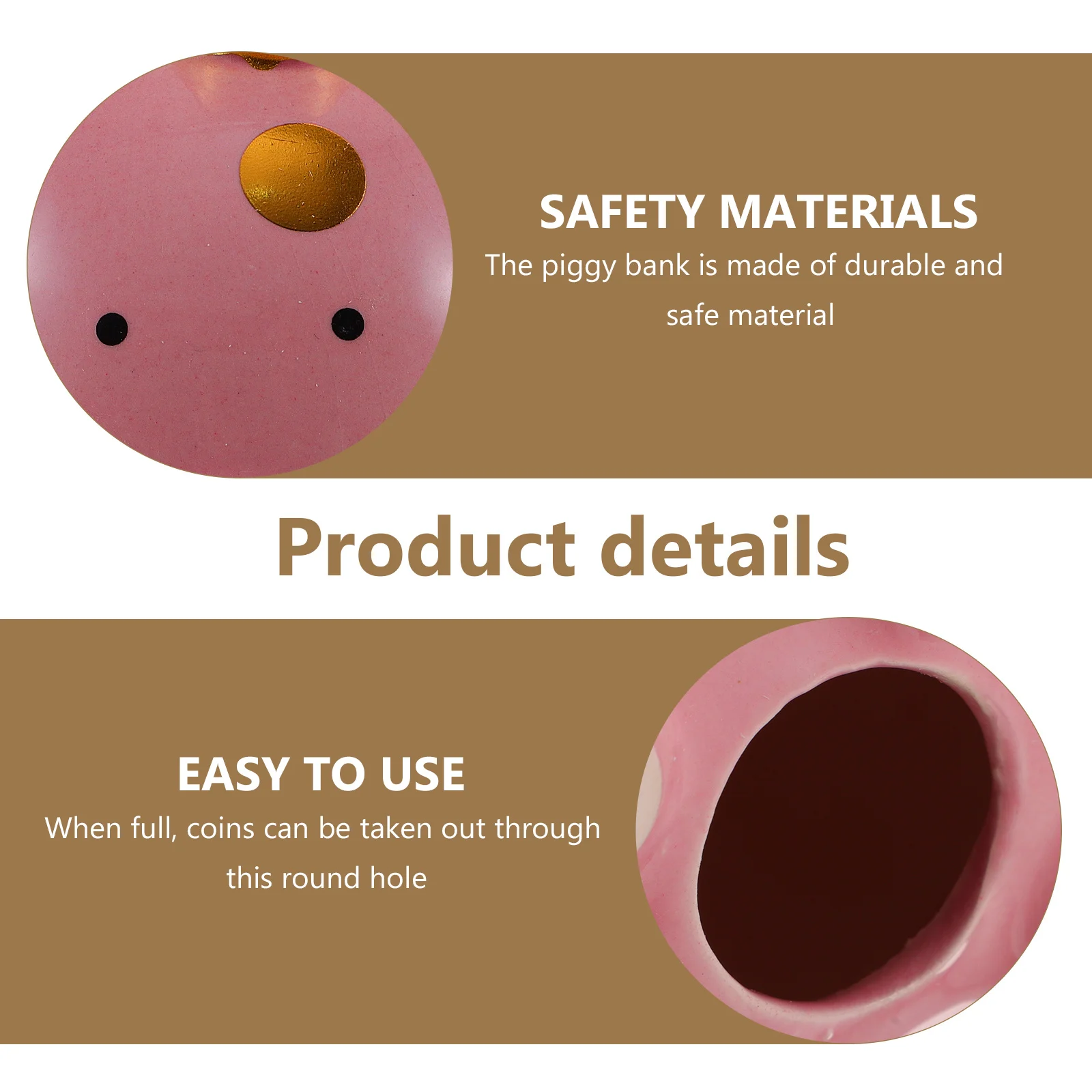 

Ceramic Crown Piggy Bank Small Porcelain Durable Cute Cartoon Coin Jar Pig Money Container Desktop Kids Saving Pot