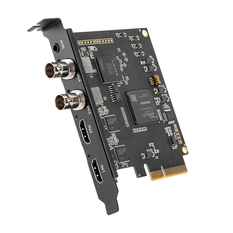 4 Channel 1080p OBS Vmix Wirecast Streaming 4 Channel 60fps Quad HDMI SDI Broadcast PCI Express HD Video Capture Card