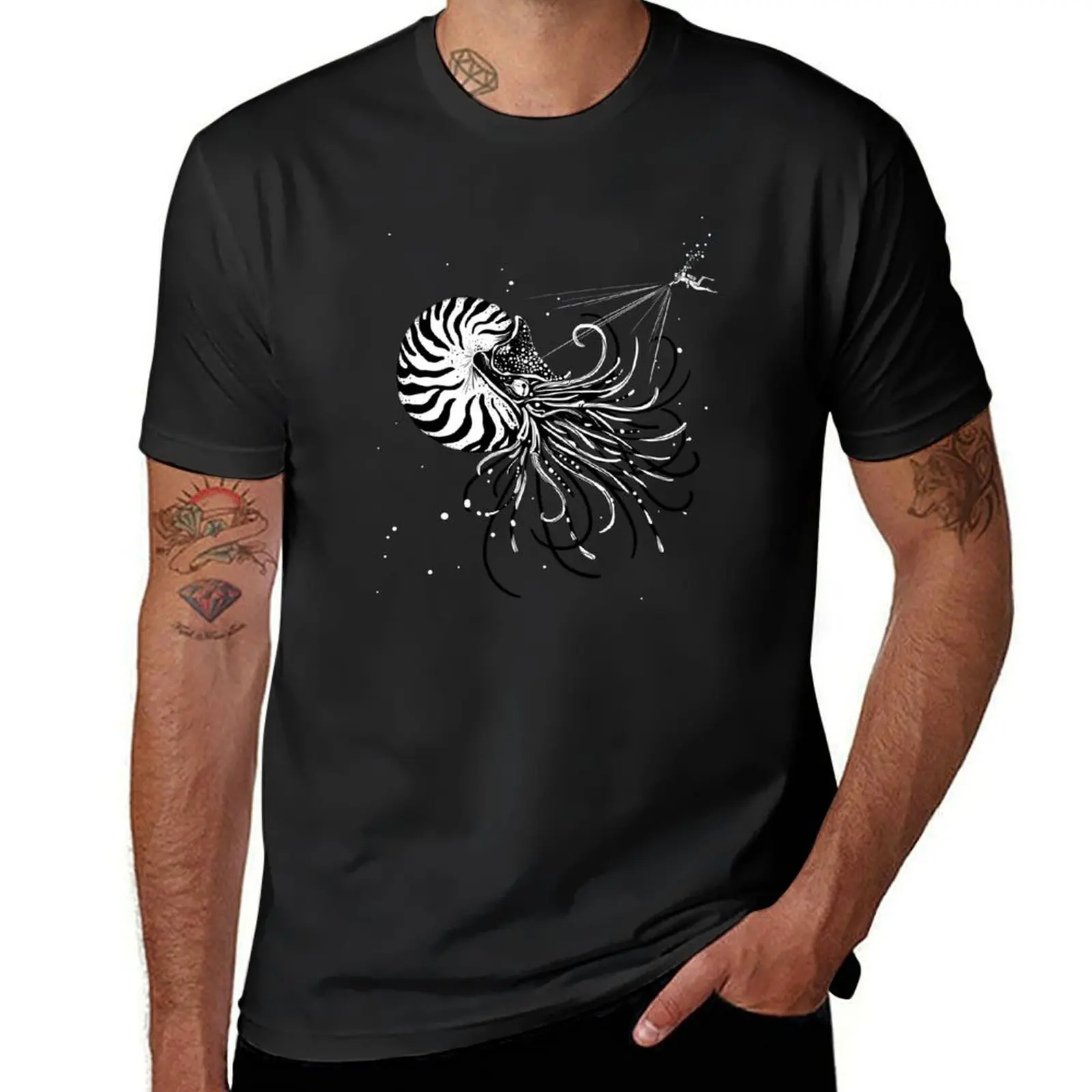 Nautilus Dominus T-Shirt sweat aesthetic clothes t shirts for men cotton