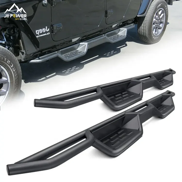 JP16 ODM Steel Offroad 4x4 black Drop running boards side step for Wrangler JT Gladiator