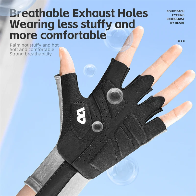 WEST BIKING Half Finger Cycling Gloves High Elastic Breathable Men Women Racing Gloves Shockproof Sports Glove Hand Protection