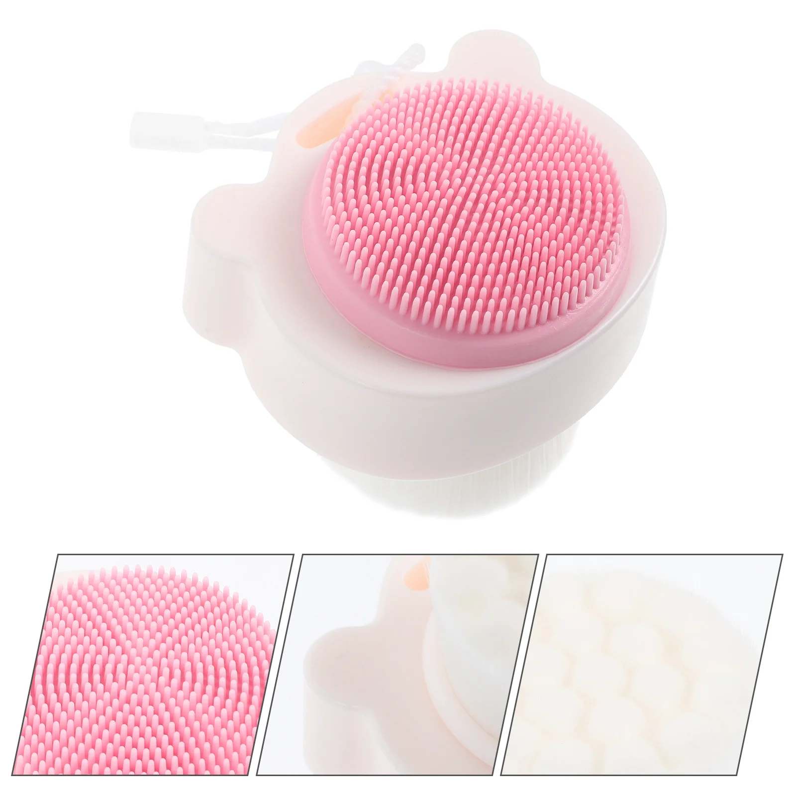 Soft Bristle Facial Cleansing Brush Female Face Exfoliator Handheld Exfoliating Silicone Shower Body Scrubber Man Men