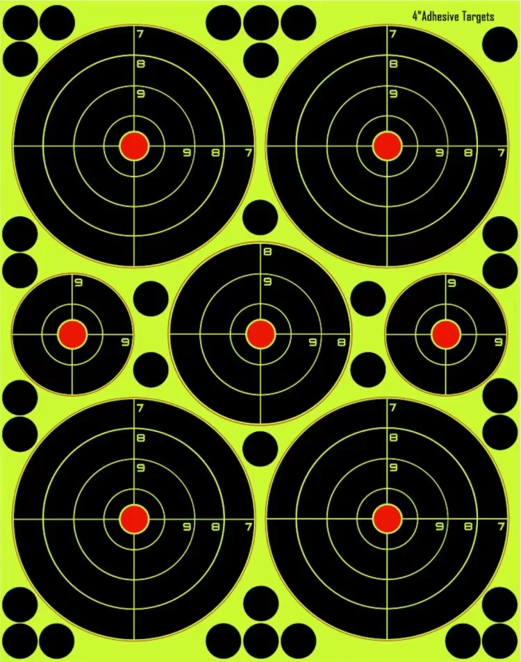 Splatterburst Self Adhesive Shooting Targets, Sight in Stick and Splatter, Great for All Firearms, Airsoft and Pellet Guns