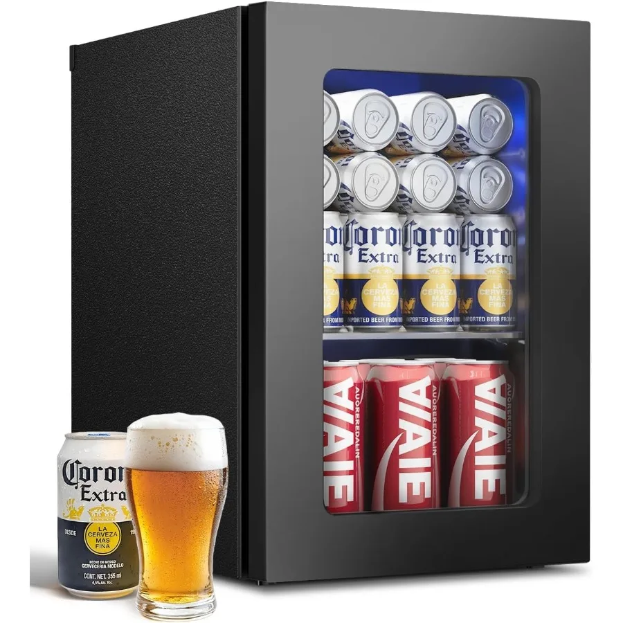 ثلاجة تبريد المشروبات - ثلاجة مشروبات صغيرة 24 علبة مع تحكم في درجة الحرارة لمشروب مياه الصودا والبيرة وسيلا النبيذ الصغيرة #1