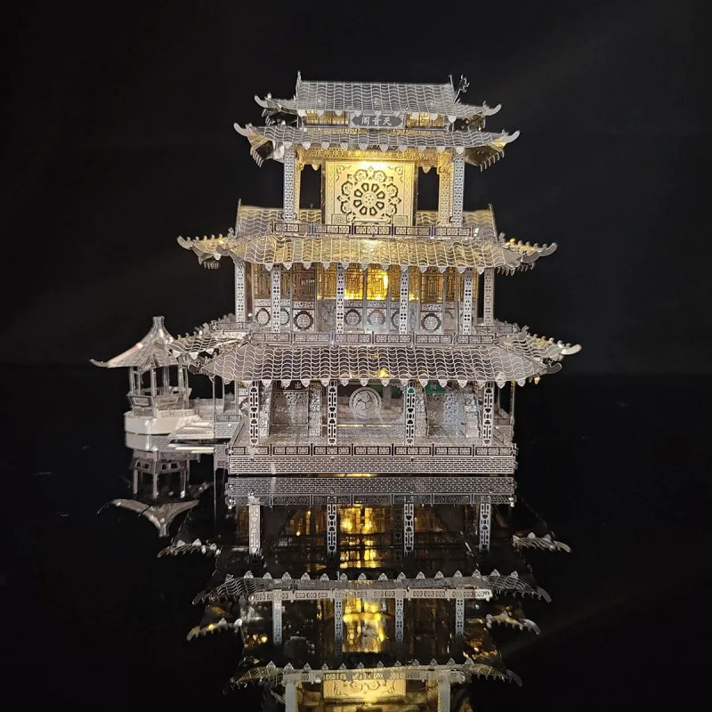 3D Metal Puzzle Tianyin Pavilion Opera House DIY Model Kit for Adults Creative Architecture Building Toys Gift