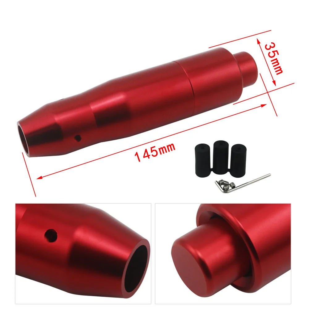 Aluminium Smooths Gear Shifter Head Automatic Shift Knob With Push Button Seven colors to choose from