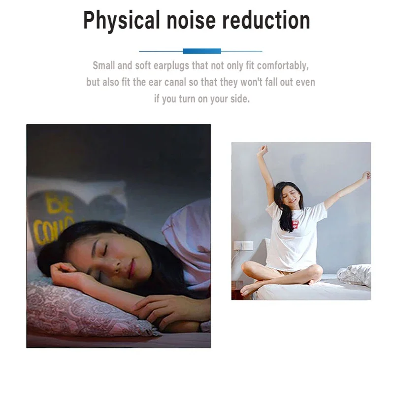 Sleep Earplug Noise Reduction Silicone Ears Plug Canceling For Small Ear Canal Women Memory Foam Sound Insulation Tapones Oidos