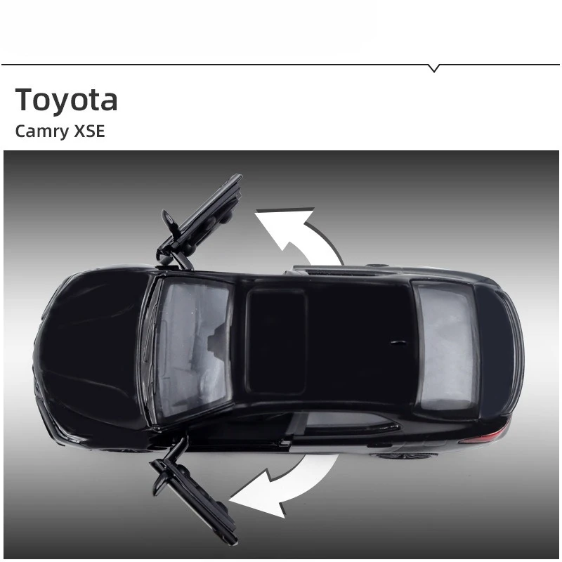 Simulación de coche de aleación Toyota Camry XSE a escala 1/36, vehículo de juguete fundido a presión, regalo de cumpleaños para niños, decoración del hogar, Hobby