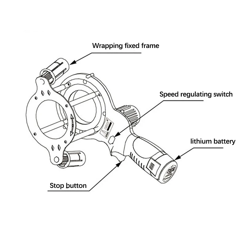 Portable electric tape winding machine air-conditioner copper pipe tie wrapping machine insulation water pipe automatic bundler