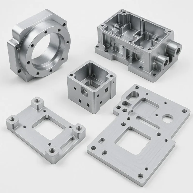 Custom CNC Aluminium Mechanical Prototype Parts - Panel Mount Base Block Metal Case Machining Services
