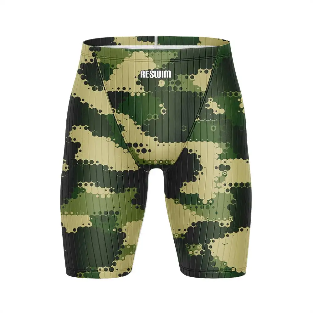 Bañador con estampado para hombre, traje de baño corto de entrenamiento atlético, mallas de playa, pantalones de surf y buceo