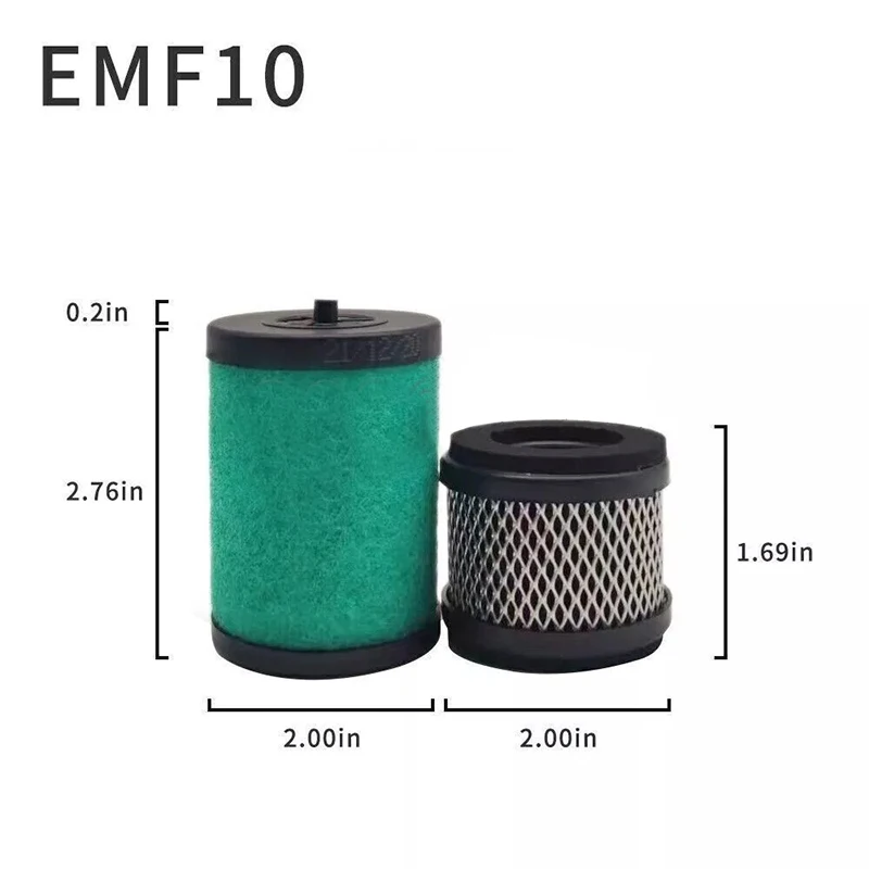 2 PCS Novo kit de filtro de substituição alternativa para Edwards EMF10 A 22304198   & Um 22304079