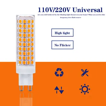 Öğe adı wholesale En Parlak G9 LED Lamba AC110V 220V 5W 15W 25W Seramik SMD2835 LED Ampul Sıcak / Soğuk Beyaz Spot Halojen ışığı değiştirin