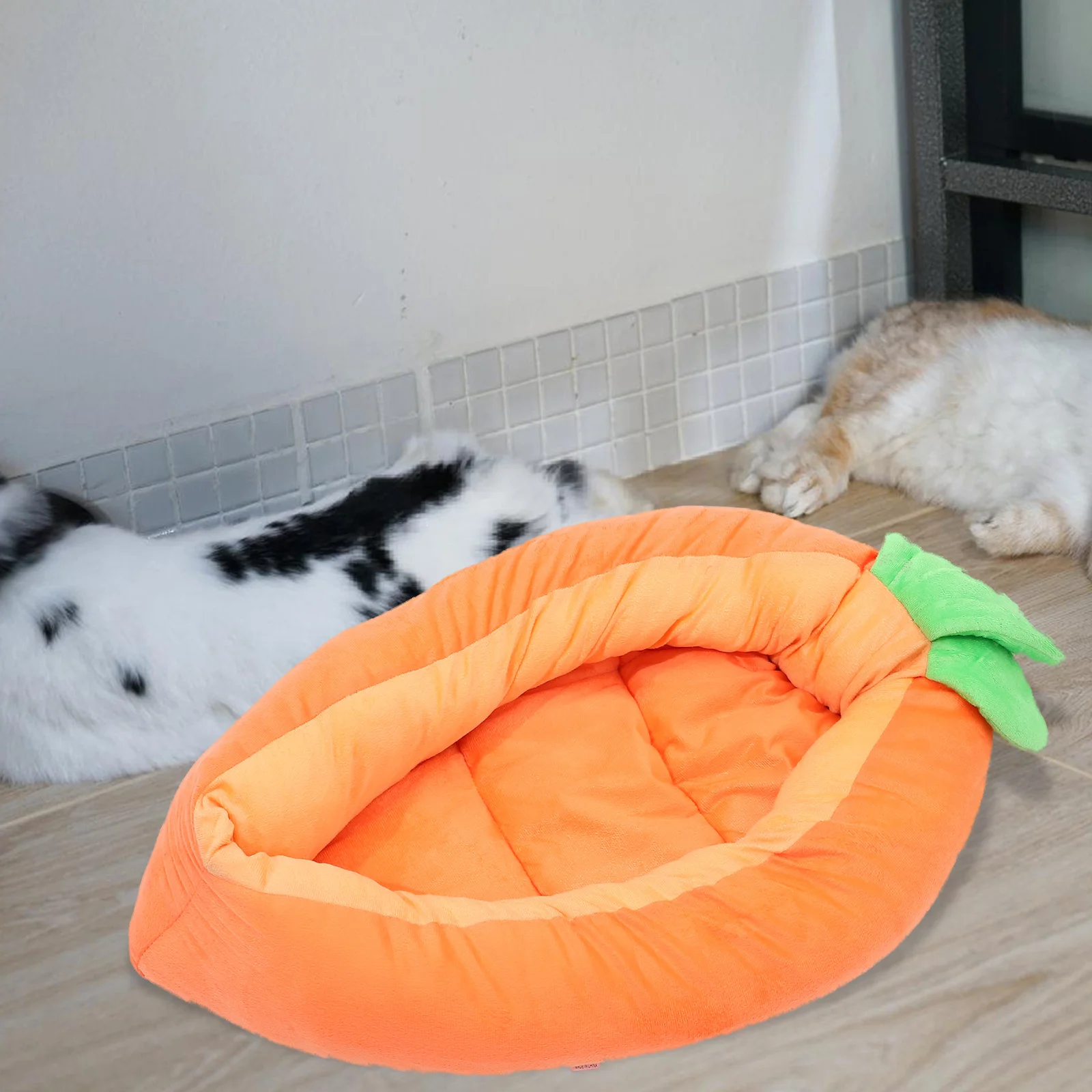 

Carrot Shape Rabbit Bed Bunny Nest Comfortable Pet Sleeping Place Indoor Warm Cat Nest Bunny Bed Pet Sleeping Place