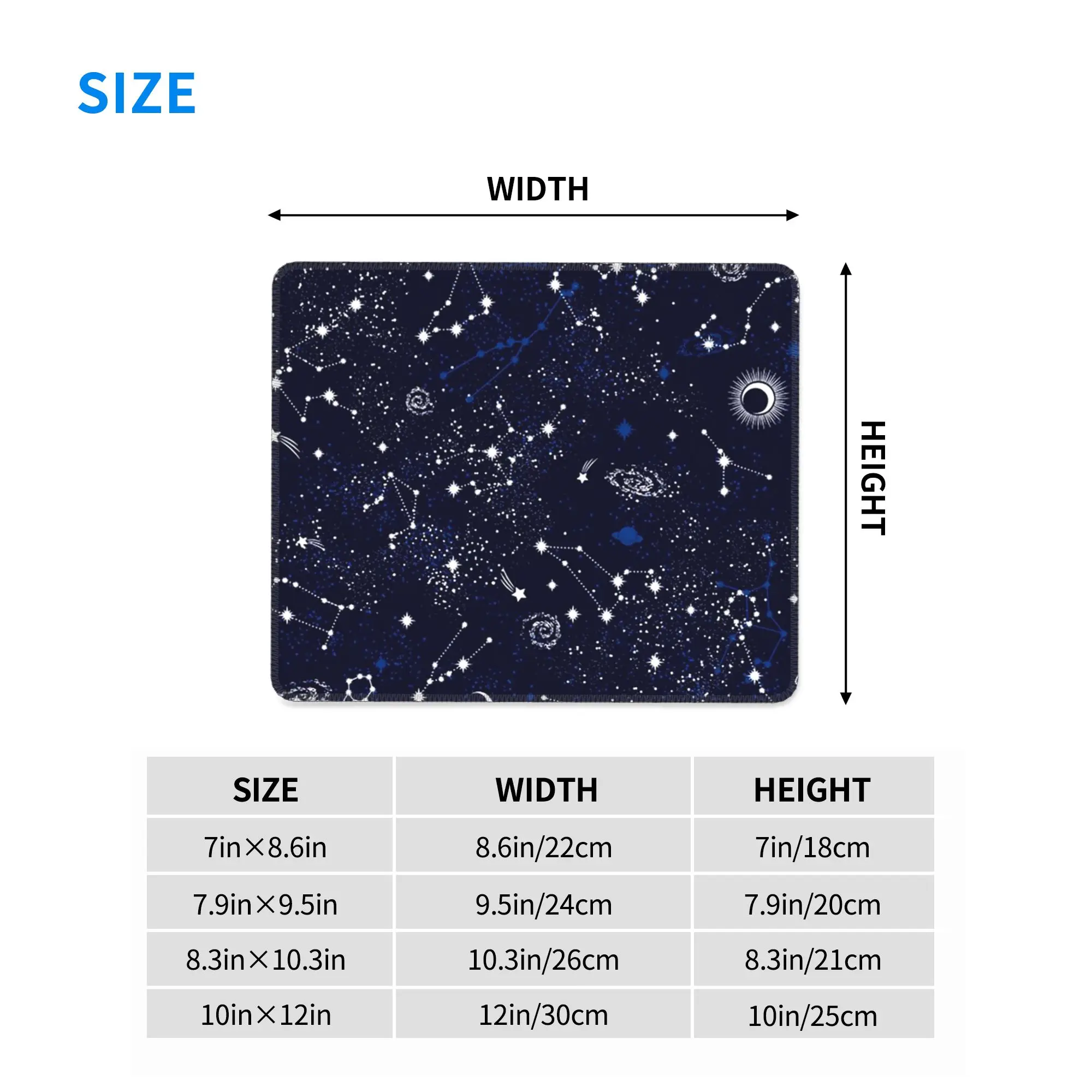 Constellation Star Clusters Galaxies Halloween Mouse Pad Computer Keyboard Mouse Mat Gaming PC Laptop Desk Mat Office Table Mats