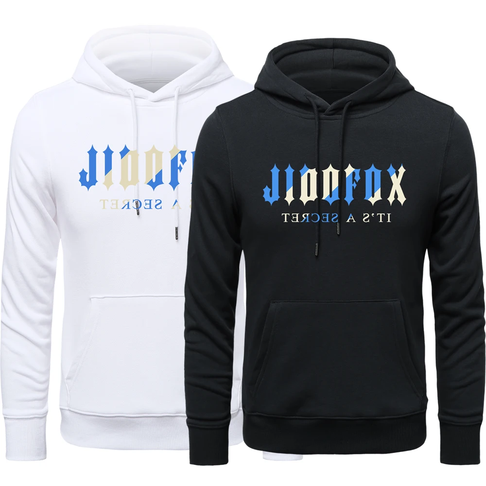 

DSQ Mens Autumn Winter Print Hood Sweatshirt JIDOPOX Mens Casual Loose Cotton Hoodies Street Hip Hop Sport Hood Pullover Sweater