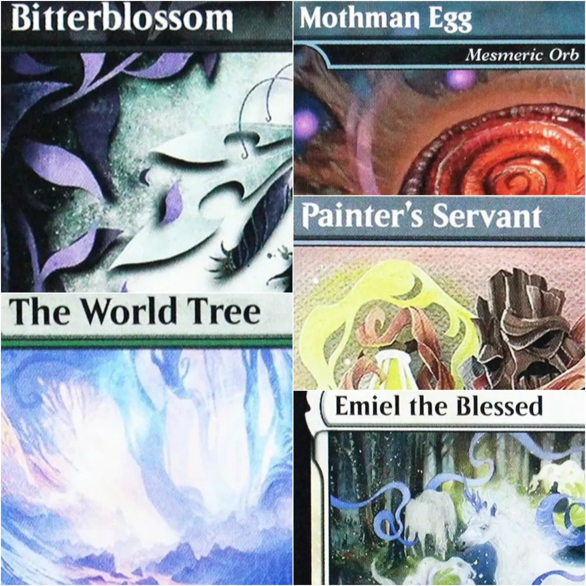 'Maler Diener/Emiel der Gesegnete/Antike Bronze' TCG Proxy-Karten Hochwertige Brettspiel- und Sammelkarten