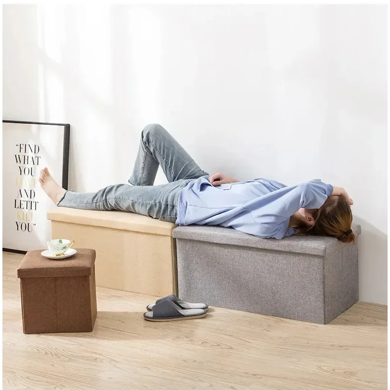 

Складные табуретки для пеленания обуви с крышкой, османская скамейка для хранения обуви, ящик для хранения большой емкости, мягкая скамейка, домашний органайзер