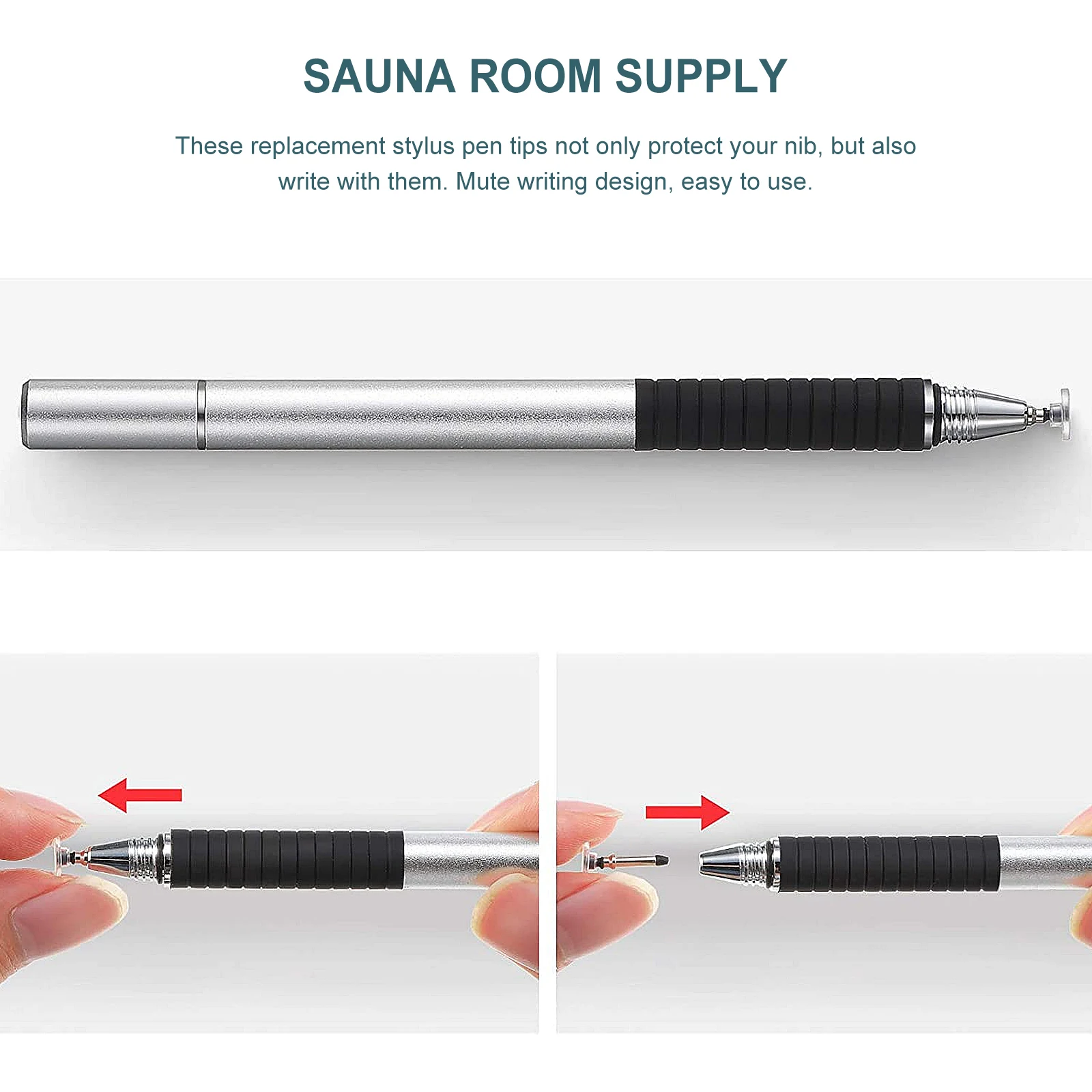 

12Pcs User-Friendly Silicone Touch Pen Tips No Scratches Easy to Install Touchscreen Accessory