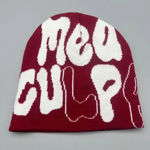 Beanhat 니트 모자 세그먼트 품질 울 모자, 그물 레드 디자인 쿨 모자, 따뜻한 패션 울 모자, 남녀 모두 