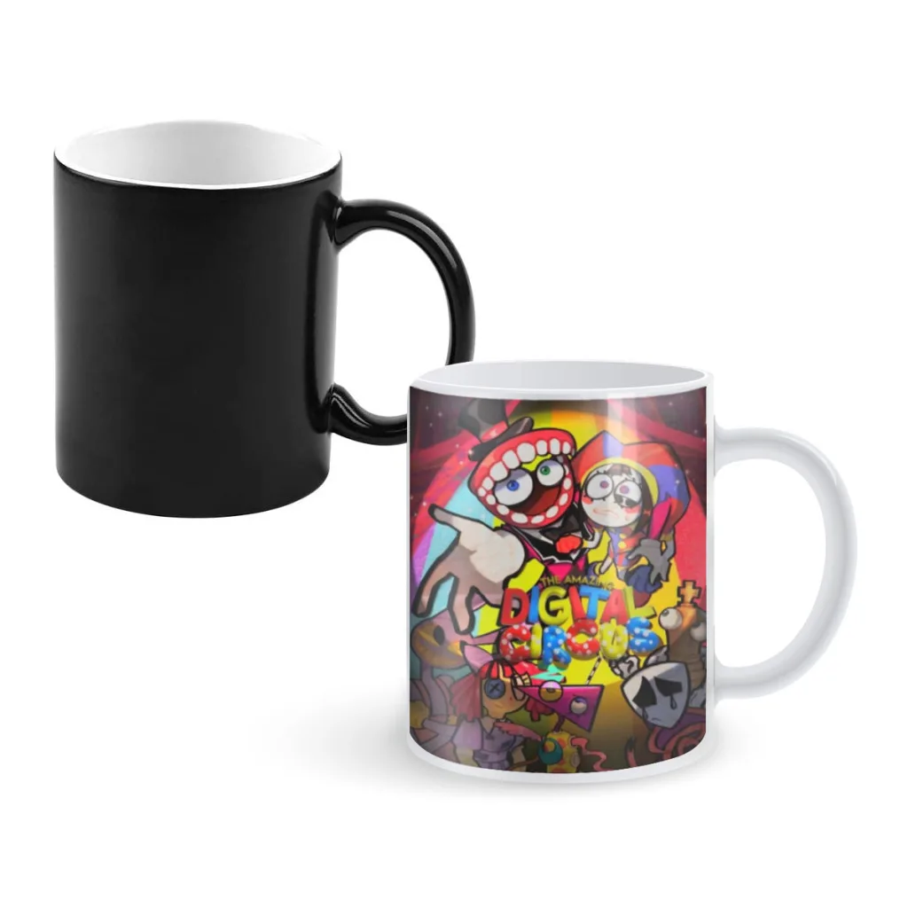 

Cartoon The Amazing Digital C-Circus Vintage Coffee Mugs And Mug Creative Color Change Tea Cup Ceramic Milk Cups Novelty Gifts