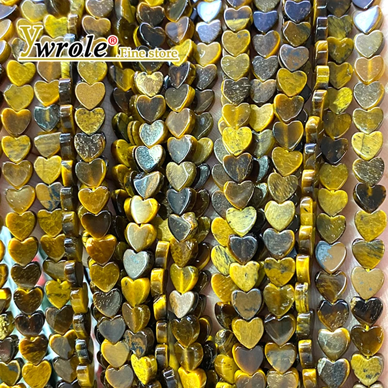 

Natural Stone 6MM Love Heart Tiger Eye Loose Spacer Beads for Jewelry Making Diy Earrings Bracelets Chrams Accessories