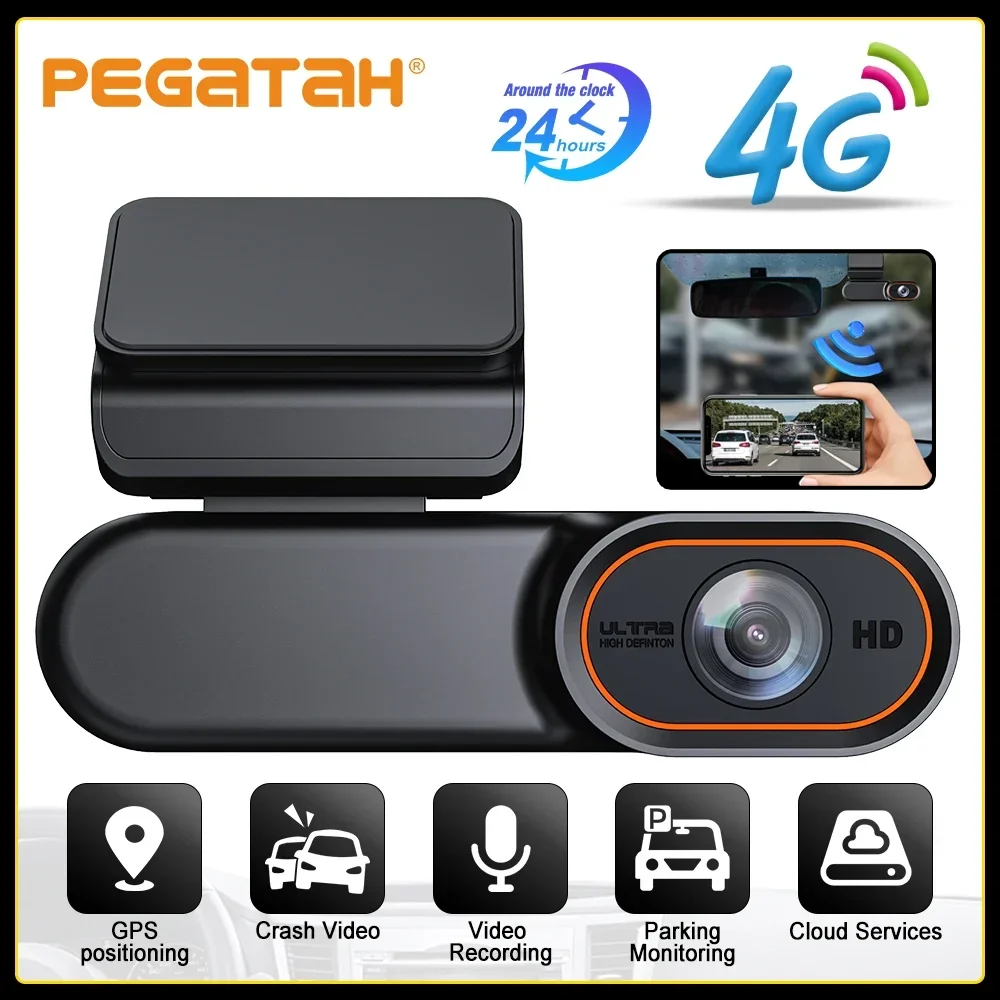 

PEGATAH Mini CAR DVR Front and Rear Dual Lens with 1080P 4K WIFI Dash Cam Black Box Room Night Vision Cam Parking Monitor