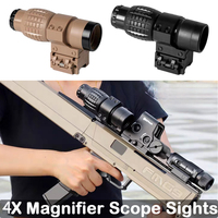 4X Sight Adjustable Spyglass Quick Release Spotting Scopes Plastic Sighting Telescope for 20-21mm Rail Counter Strike Toy